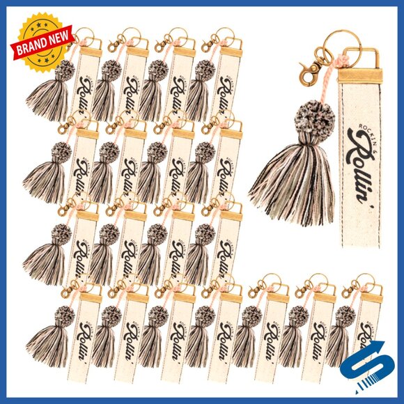 528707_1528_41?hei=1095&wid=  Canvas Tassel Keychain Set with Lobster Clasp, 4.75 Inch